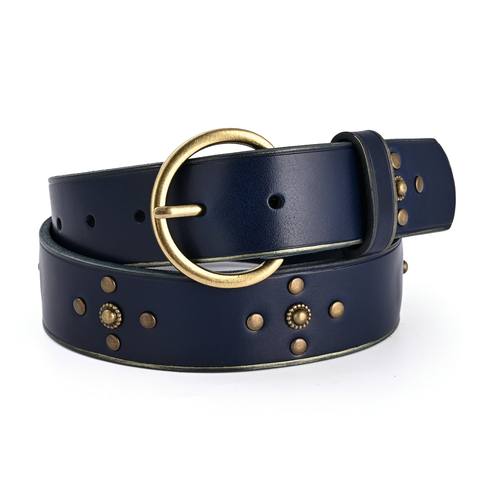 Navy leather belt womens best sale